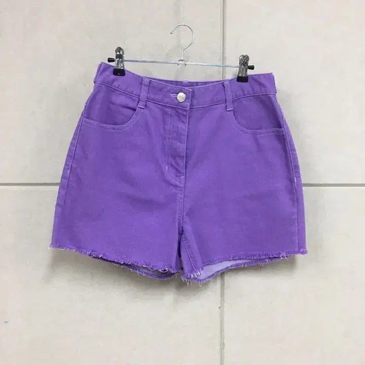 [BUNJANG] ZOOC Purple Cotton Spandex Denim Shorts / ZOOC주크 퍼플  면스판 데님 숏팬츠 반바지