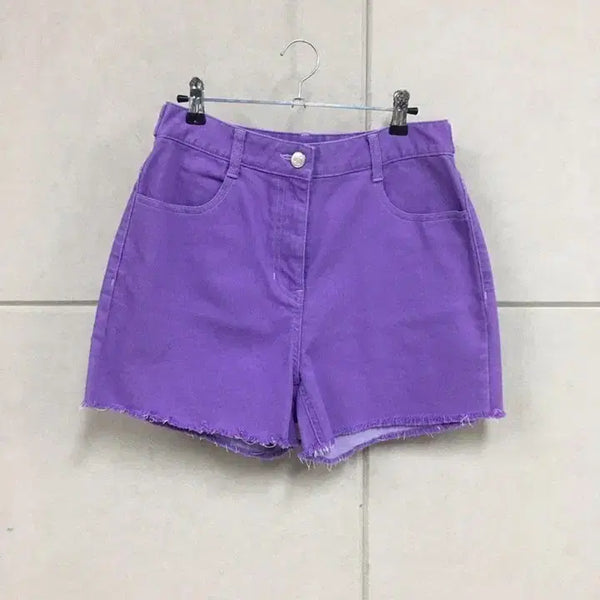 [BUNJANG] ZOOC Purple Cotton Spandex Denim Shorts / ZOOC주크 퍼플  면스판 데님 숏팬츠 반바지