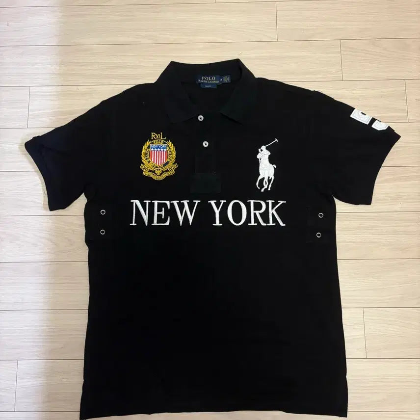 [BUNJANG] Polo Ralph Lauren Big Pony New York Polo Shirt Black / [M] 폴로 빅포니 뉴욕 카라티 블랙 치프키프