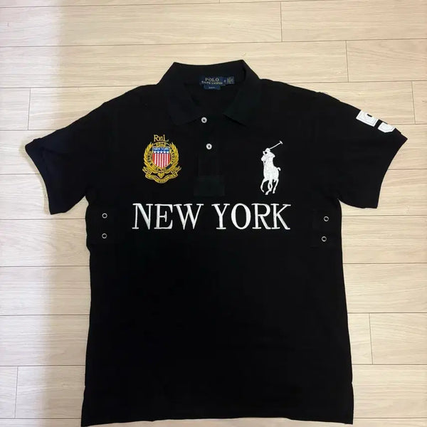 [BUNJANG] Polo Ralph Lauren Big Pony New York Polo Shirt Black / [M] 폴로 빅포니 뉴욕 카라티 블랙 치프키프