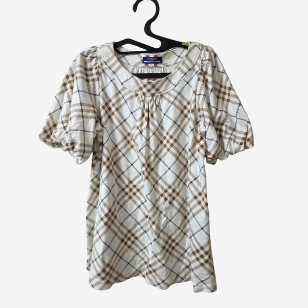 [BUNJANG] Burberry Blue Label Puff Shoulder T-Shirt Size 38 / 버버리 블루라벨(Burberry Blue Label) 퍼프숄더 티셔츠 38