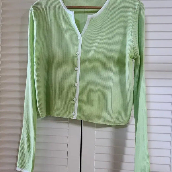 [BUNJANG] Lime Cardigan / 여성 가디건 라임
