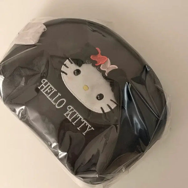 [BUNJANG] Sanrio Hello Kitty Floral Pouch / 꽃무늬 헬로키티 블랙 파우치 (산리오 정품)