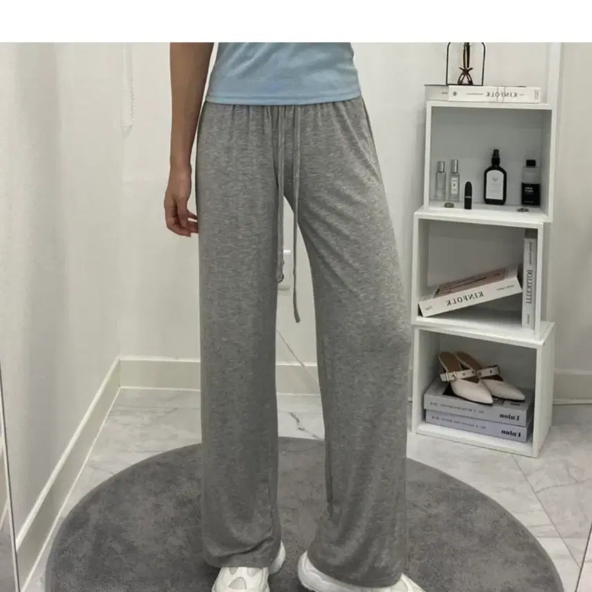[BUNJANG] Flowy Side Slit Wide Training Pants / 새상품) 찰랑 밴딩 옆트임 와이드 트레이닝 팬츠 /여름옷/
