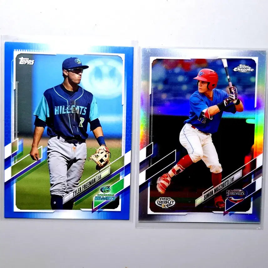 [BUNJANG] MLB Prospect Limited Edition Set - Blue Parallel & Refractor Cards (2 Card Bundle) / MLB 유망주 150한정 99한정카드 블루패러렐, 리플렉터 2장 묶음