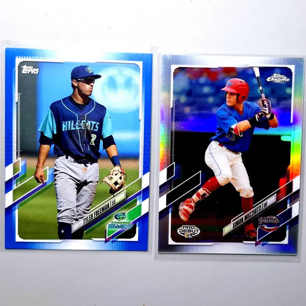 [BUNJANG] MLB Prospect Limited Edition Set - Blue Parallel & Refractor Cards (2 Card Bundle) / MLB 유망주 150한정 99한정카드 블루패러렐, 리플렉터 2장 묶음