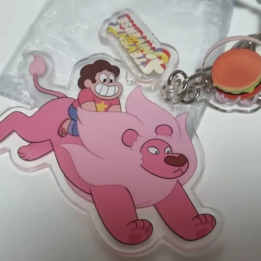 [BUNJANG] Steven Universe Steven & Lion Keychain / 스티븐 유니버스 스티븐&라이언 키링