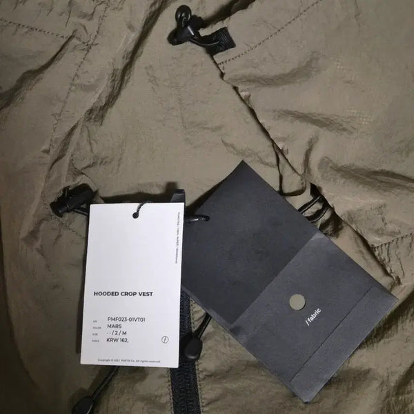 [BUNJANG] Moif 23ss Hooded Crop Vest Khaki / (새상품) 모이프 23ss 크롭베스트 HOODED CROP VEST 카키색상