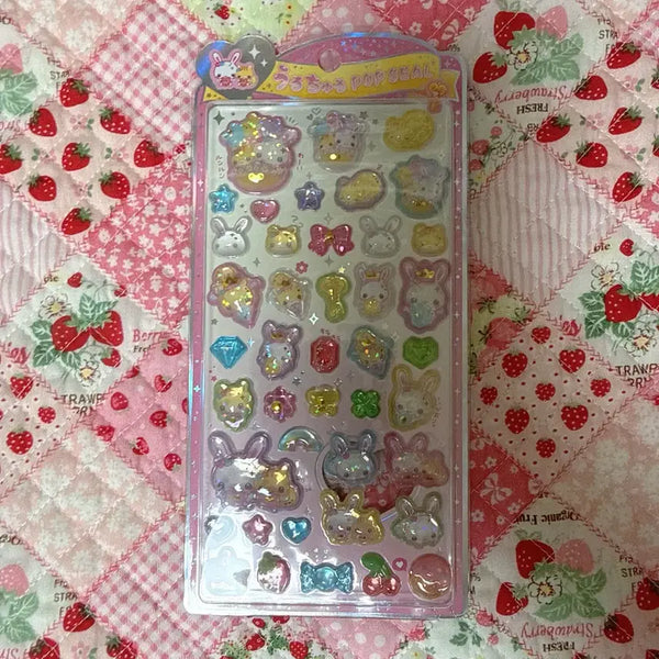 [BUNJANG] Heisei Fuwafuwa Rabichan BongsBon Stickers / 헤이세이 후와후와 라비짱 봉봉스티커