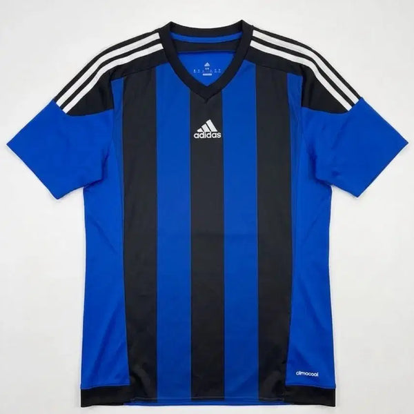 [BUNJANG] Adidas Striped Short Sleeve Soccer Jersey / 아디다스 축구 유니폼 블루/블랙 줄무늬 반팔