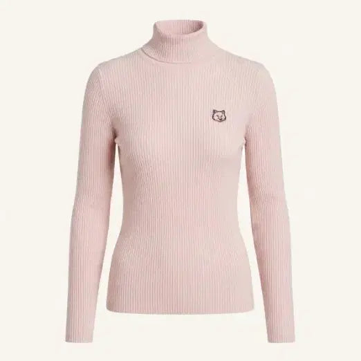 [BUNJANG] Maison Kitsuné Fox Head Patch Mock Neck Knit M / 정품 메종키츠네 폭스헤드 패치 니트 M