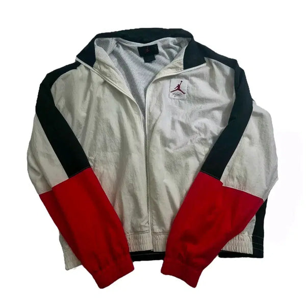 [BUNJANG] Nike Air Jordan Windbreaker White/Black/Red / 나이키 에어 조던 바람막이 화이트/블랙/레드