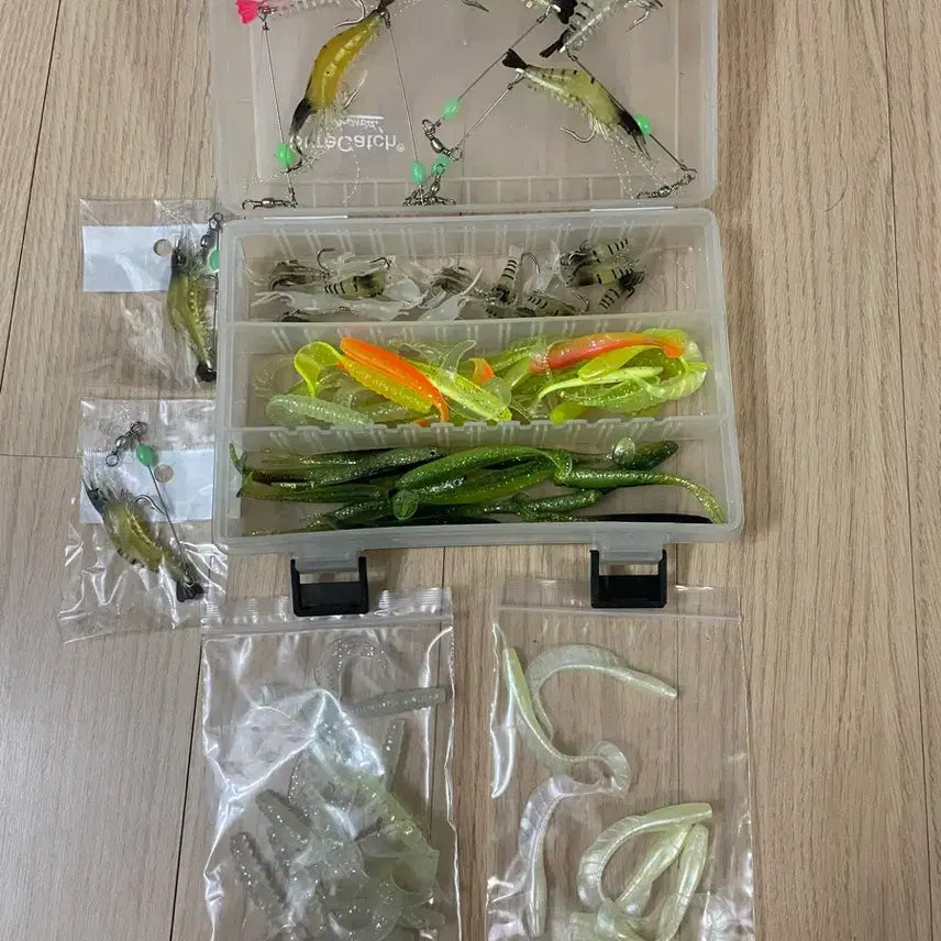 [BUNJANG] Fishing Lure Worm Fake Bait Set / 낚시 루어 웜 가짜 미끼 세트