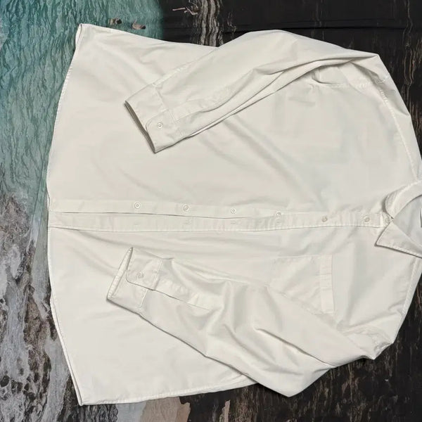 [BUNJANG] AsnoFit White Oversized Fit Shirt (Free Size) / 아스노핏 화이트 오버핏 셔츠 / Free