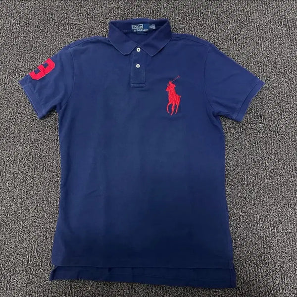 [BUNJANG] Big Pony Navy Red Polo Shirt / 빅포니 네이비 레드 폴로 카라 (교환 ㄱㄴ)