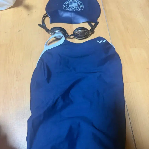[BUNJANG] Serenity Women's Swimsuit Set with Nike Swim Cap and Goggles / 수영복세트라지여성사이즈 세레니티 나이키수모 안경
