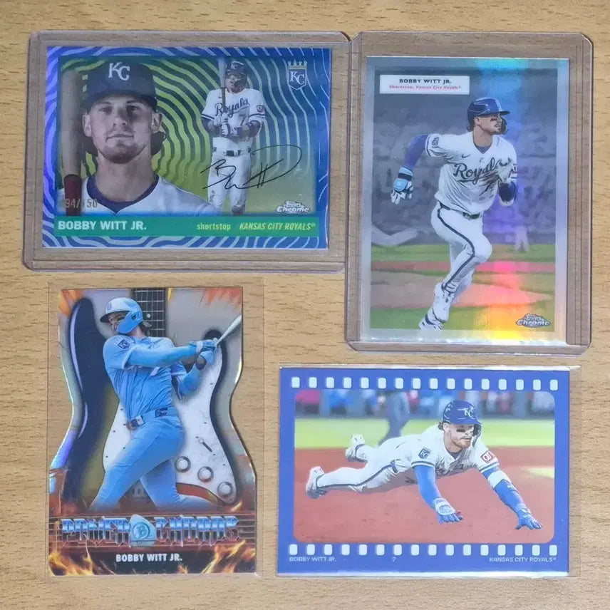 [BUNJANG] MLB Topps Bowman Chrome Bobby Witt Jr. Limited Edition Set / MLB 탑스, 바우만크롬 캔자스시티 바비 위트 주니어 150한정 등 4장랏 판매합니다.