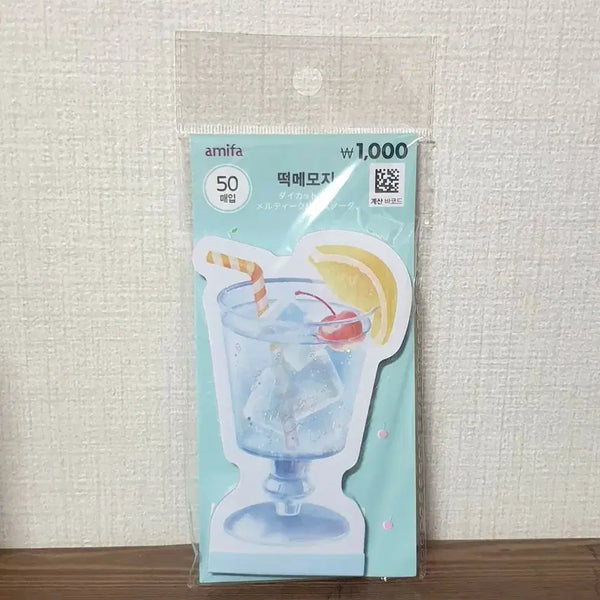 [BUNJANG] Daiso Cream Soda Melon Soda Die-Cut Notepads / * (마지막 1개) 다이소 떡메모지 다이컷 모조지 크림소다 메론소다 아미파 다꾸 문구