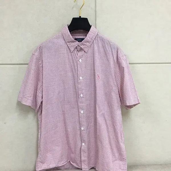 [BUNJANG] Hazzys Men's Check Short Sleeve Shirt / 헤지스 체크 남성 반팔 셔츠 체크남방