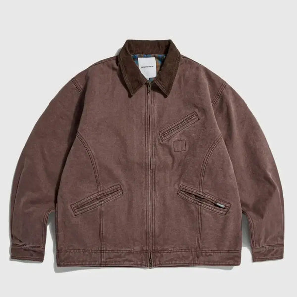 [BUNJANG] Espionage Washed Work Jacket Burgundy XL / [XL] 에스피오나지 워크자켓 버건디