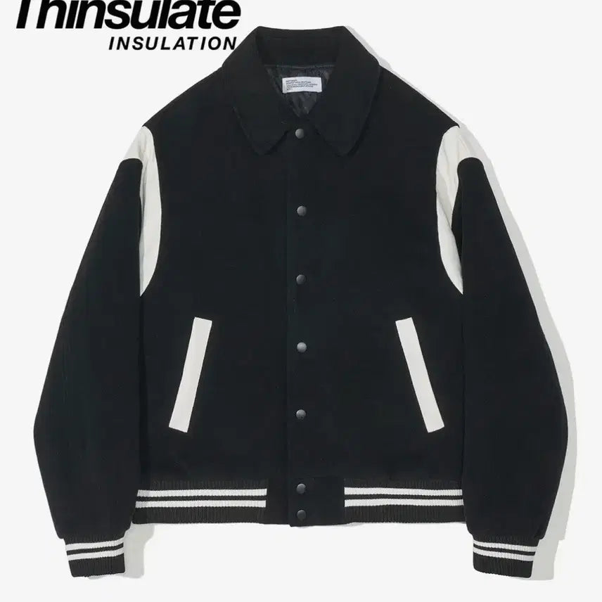 [BUNJANG] Partimento 3M Thinsulate Melton Varsity Jacket [Black] / 파르티멘토 바시티 자켓[블랙]
