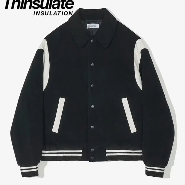 [BUNJANG] Partimento 3M Thinsulate Melton Varsity Jacket [Black] / 파르티멘토 바시티 자켓[블랙]