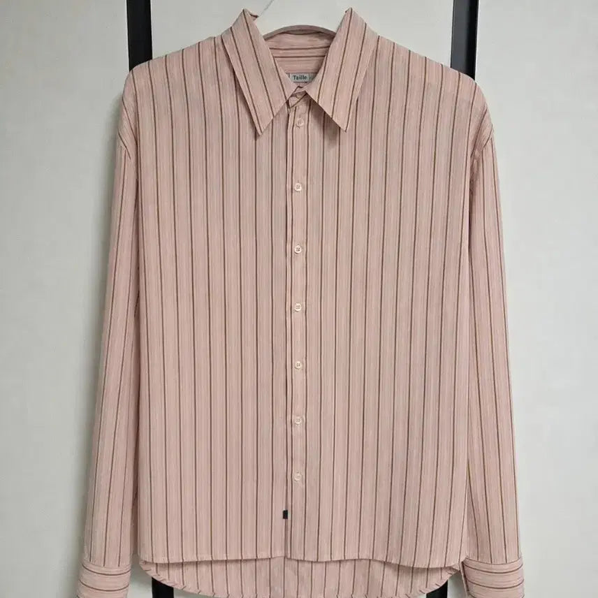 [BUNJANG] Taille Jobi Stripe Cotton Boy Shirt - Rose / 타일레 스트라이프 로즈 셔츠