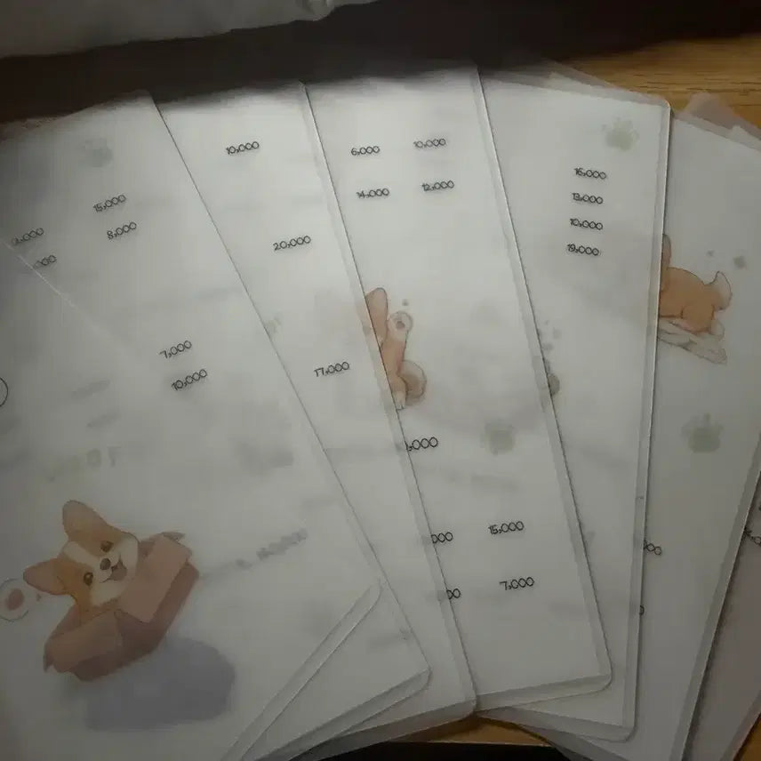 [BUNJANG] 1000k Savings Insert with Puppy Character Design / 강아지데이 1000k 저축속지