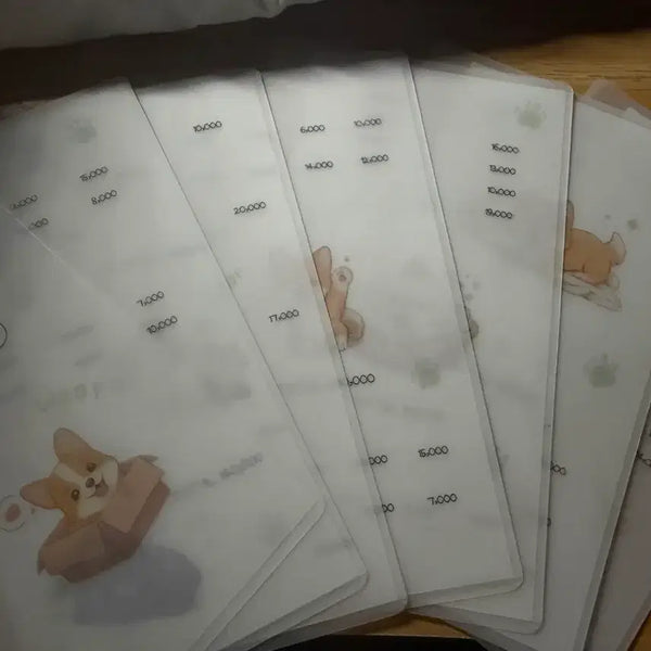 [BUNJANG] 1000k Savings Insert with Puppy Character Design / 강아지데이 1000k 저축속지