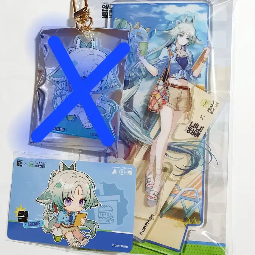 [BUNJANG] Arknights: Endfield Frank Burger Collaboration Acrylic Stand & Photocard Set (Gyeol) / 명일방주 엔드필드 프랭크버거 결 아크릴 스탠드 포토카드 세트