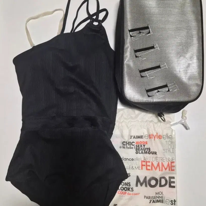 [BUNJANG] Elle Beach Swimwear Set with Bag / 엘르 비치수영복(90)+가방포함
