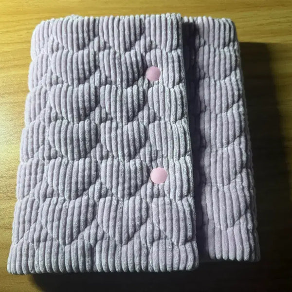 [BUNJANG] Wishbasket Dual Binder Book Cover (Corduroy, Purple Heart Pattern) / 위시바스켓 듀얼 바인더용 북커버 판매합니다