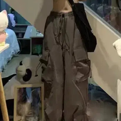 [BUNJANG] Gray Cargo Jogger Pants - Wide Fit, Size M, Unisex / 그레이 카고 조거팬츠 와이드팬츠 M사이즈 여름바지 남녀공용