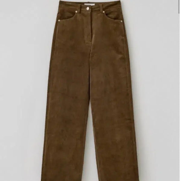[BUNJANG] TANAT T/T Corduroy Straight Wide Pants (Brown) S / 타낫 T/T Corduroy straight wide pants (brown) S 코듀로이 스트레이트 팬츠
