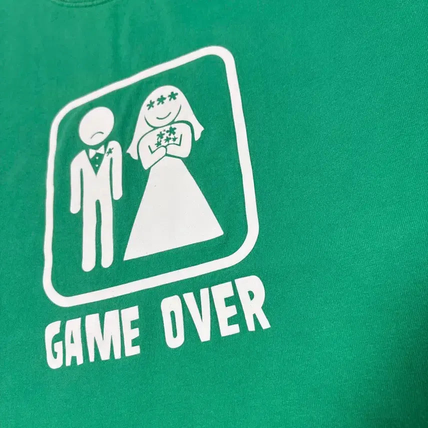 [BUNJANG] 00s Gameover Humor T-Shirt XL / 00s gameover 게임오버 유머 티셔츠 XL
