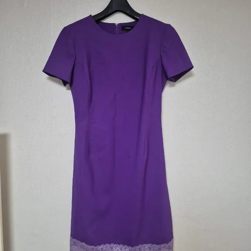 [BUNJANG] Theory Purple Lace Dress Size 2 / (존예) Theory 퍼플 레이스 원피스 2사이즈 띠어리