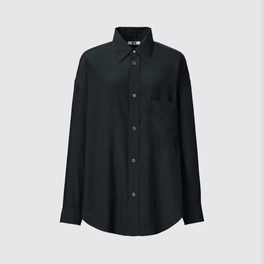 [BUNJANG] Uniqlo U Draped Shirt Black M / [M]유니클로 U 드레이프셔츠
