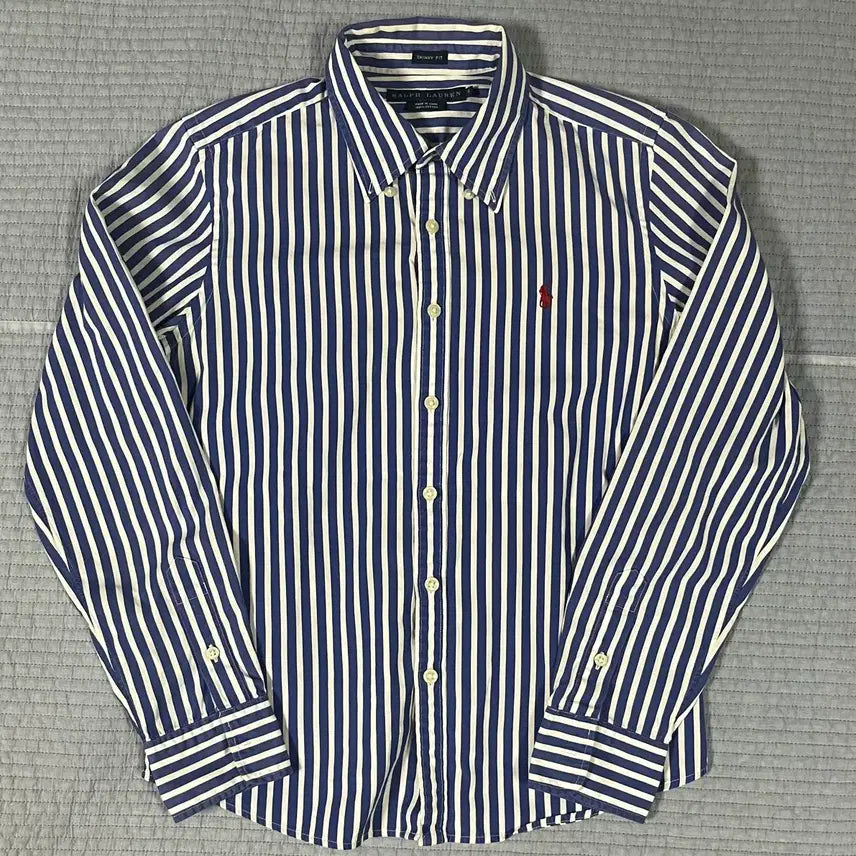 [BUNJANG] Polo Ralph Lauren Striped Shirt Navy / 폴로 랄프로렌 스트라이프 셔츠 네이비