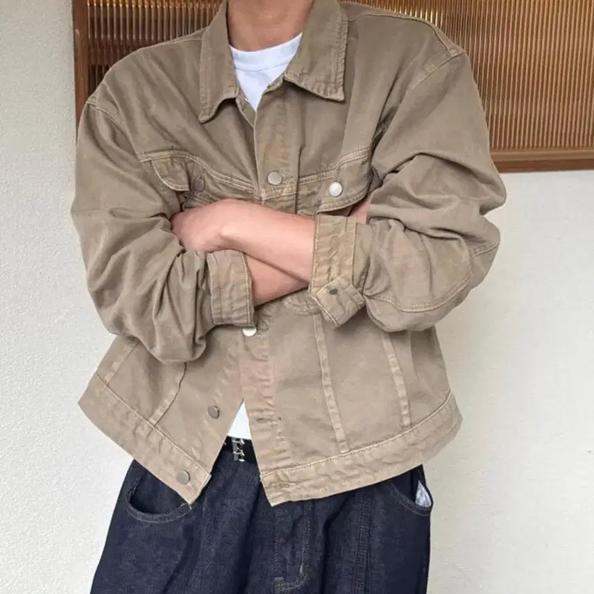 [BUNJANG] Denim Short Trucker Jacket / 데님 숏 트러커 자켓