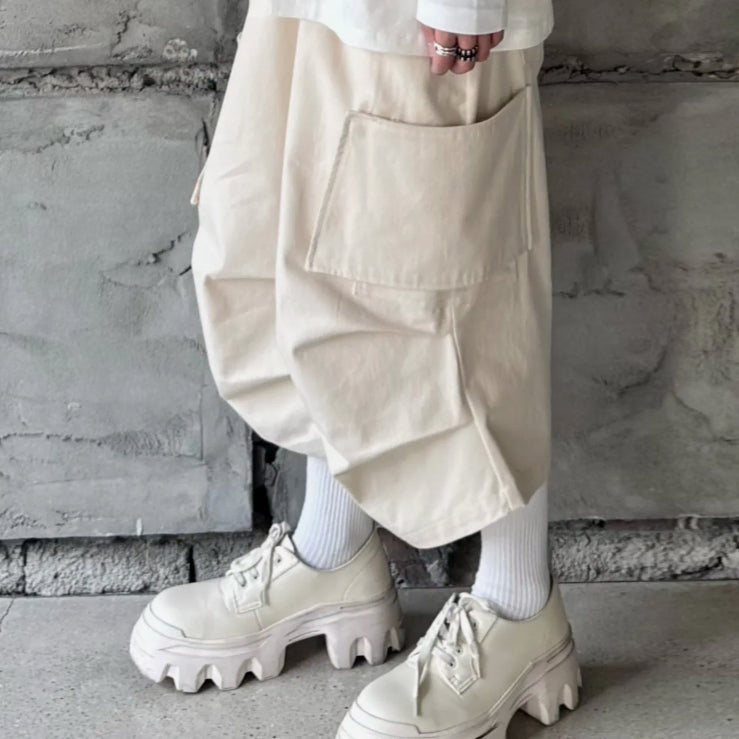 [BUNJANG] Roaring Rad 25 Parachute Bermuda Pants Cream / [L] 로어링라드 25 파라슈트 버뮤다 팬츠 크림