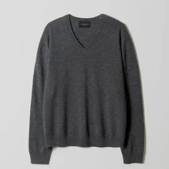 [BUNJANG] FARASHA Cashmere V-Neck Knit Charcoal / [46] 포커페이스 브이넥 니트