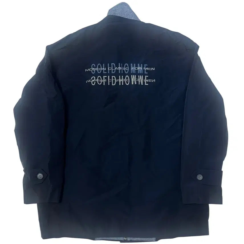 [BUNJANG] Solid Homme Navy Back Logo Jacket 105 / 솔리드옴므 네이비백로고자켓 105