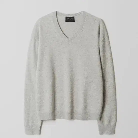 [BUNJANG] FARASHA Cashmere V-Neck Knit Sweater (Light Grey) / [46] 포커페이스 브이넥 니트