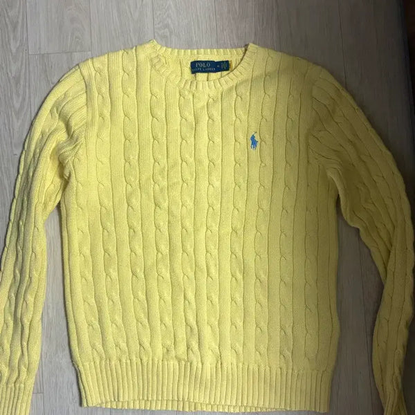 [BUNJANG] Polo Ralph Lauren Cable Knit Sweater Yellow / 폴로 랄프로렌 케이블 니트 옐로우