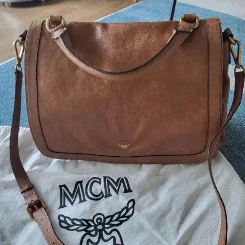 [BUNJANG] MCM Leather Tote Bag Brown / mcm가방