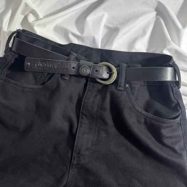 [BUNJANG] Calvin Klein Cowhide Leather Belt / 캘빈 클라인 소 가죽 레더 벨트