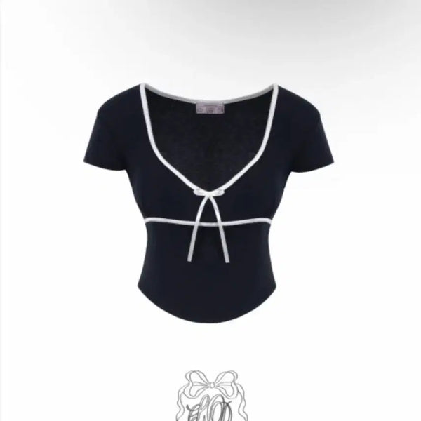 [BUNJANG] Cloud Emotion Moana Coloring Line Top Navy / [클라우드이모션] moana coloring line top(navy)