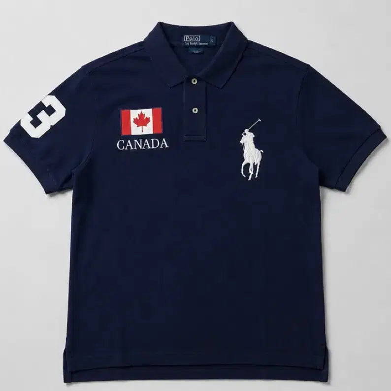 [BUNJANG] Polo Ralph Lauren Big Pony Canada T-Shirt / 폴로 랄프로렌 빅포니 캐나다 카라티 치프키프 L