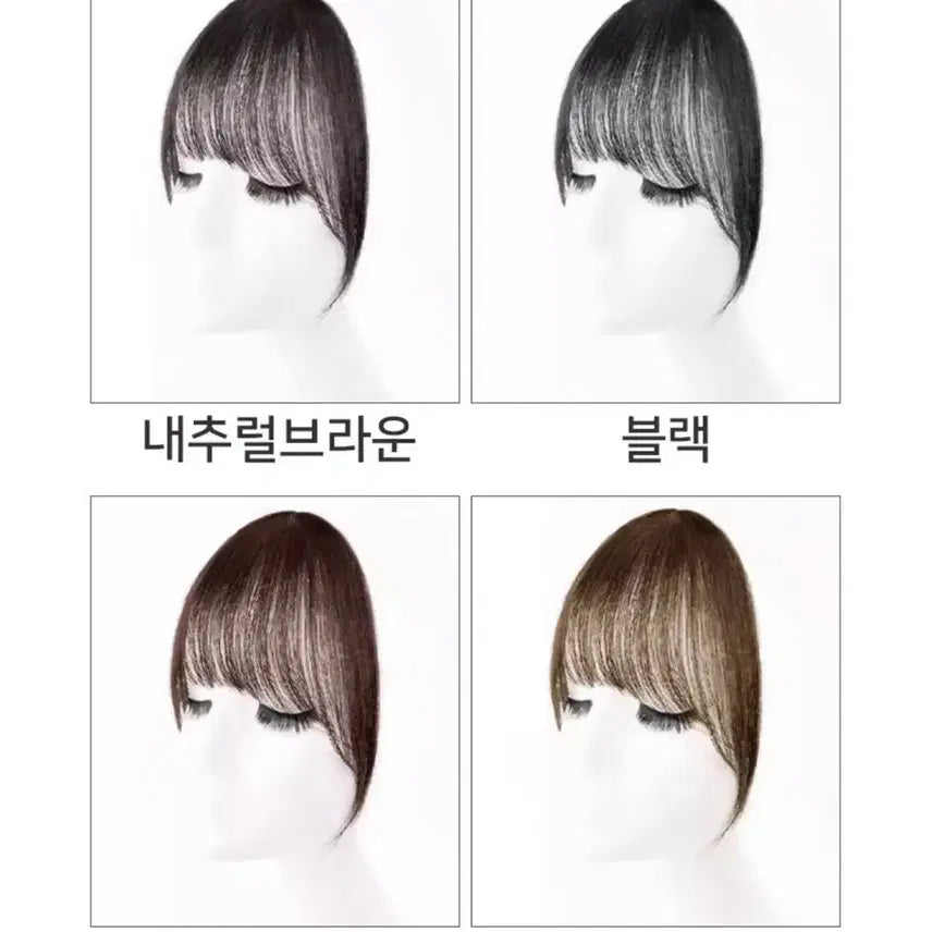 [BUNJANG] Sheer Bangs Wig (Natural Brown/Black/Dark Brown/Light Brown) / 시스루 앞머리 가발 (내추럴브라운/블랙/다크브라운/라이트브라운)
