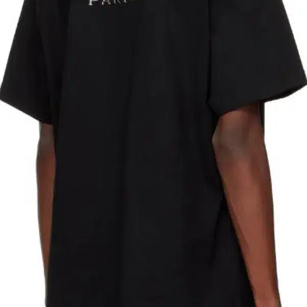 [BUNJANG] Wooyoungmi Silver Chrome Back Logo T-Shirt Black 48 / 우영미 / 실버 크롬 백로고 티셔츠 블랙 / 48